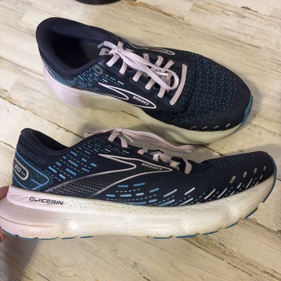 Brooks Glycerin 20 Women's Size 9 Road Running Shoes Blue Gym Sneaker Trainer - Picture 1 of 13